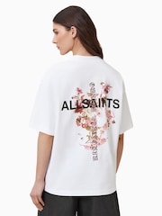 AllSaints White Eternal Etta 100% Organic Cotton T-Shirt - Image 3 of 9