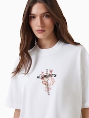 AllSaints White Eternal Etta 100% Organic Cotton T-Shirt - Image 7 of 9