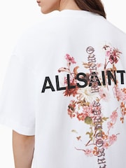 AllSaints White Eternal Etta 100% Organic Cotton T-Shirt - Image 8 of 9