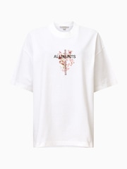AllSaints White Eternal Etta 100% Organic Cotton T-Shirt - Image 9 of 9