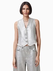 Colete AllSaints Andrea 100% de algodão - Imagem 1 de 7
