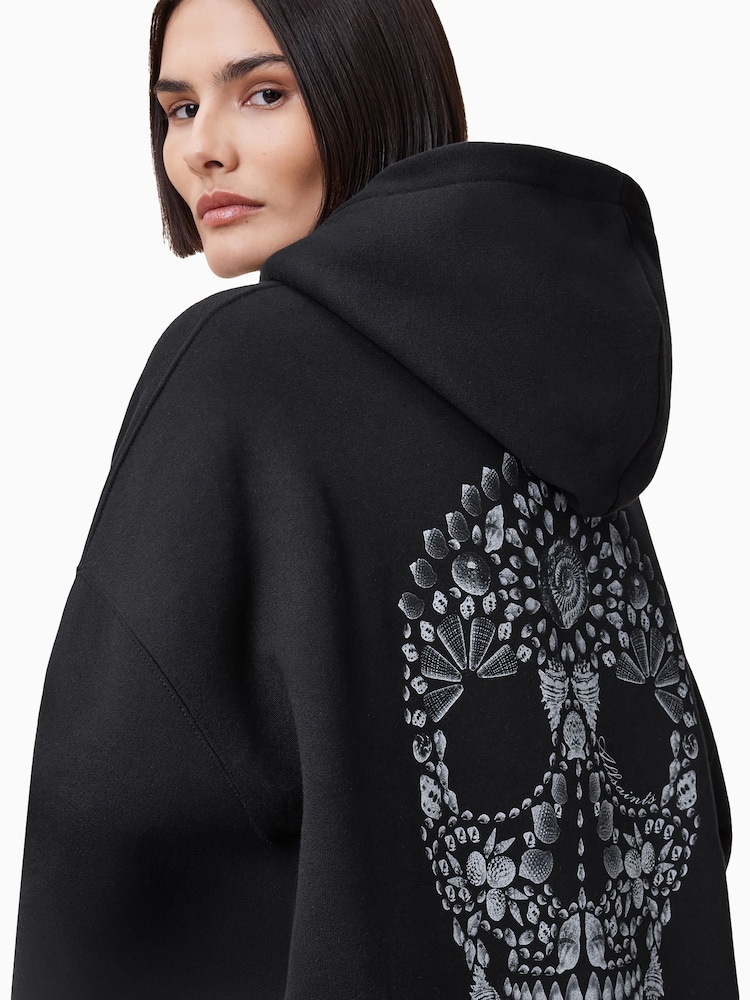 AllSaints Black Shkull Etienne Hoodie - Image 2 of 8 AllSaints Black Shkull Etienne Hoodie - Image 2 of 8