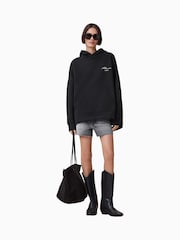AllSaints Black Shkull Etienne Hoodie - Image 3 of 8