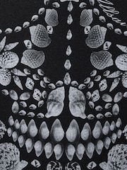 AllSaints Black Shkull Etienne Hoodie - Image 8 of 8