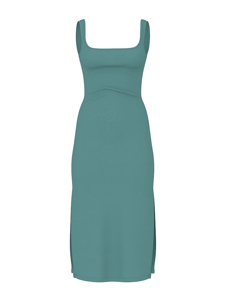 Victoria's Secret PINK Niagra Falls Blue Ribbed Midi Dress - Image 3 of 3 Victoria's Secret PINK Niagra Falls Blue Ribbed Midi Dress - Image 3 of 3