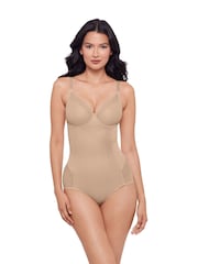 Miraclesuit Nude Sexy Sheer Extra Firm Control Underwired Shaping Bodysuit with Foam Cups - Image 1 of 5