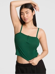 Victoria's Secret PINK Jaguar Green Pyjama Cami Top - Image 1 of 2