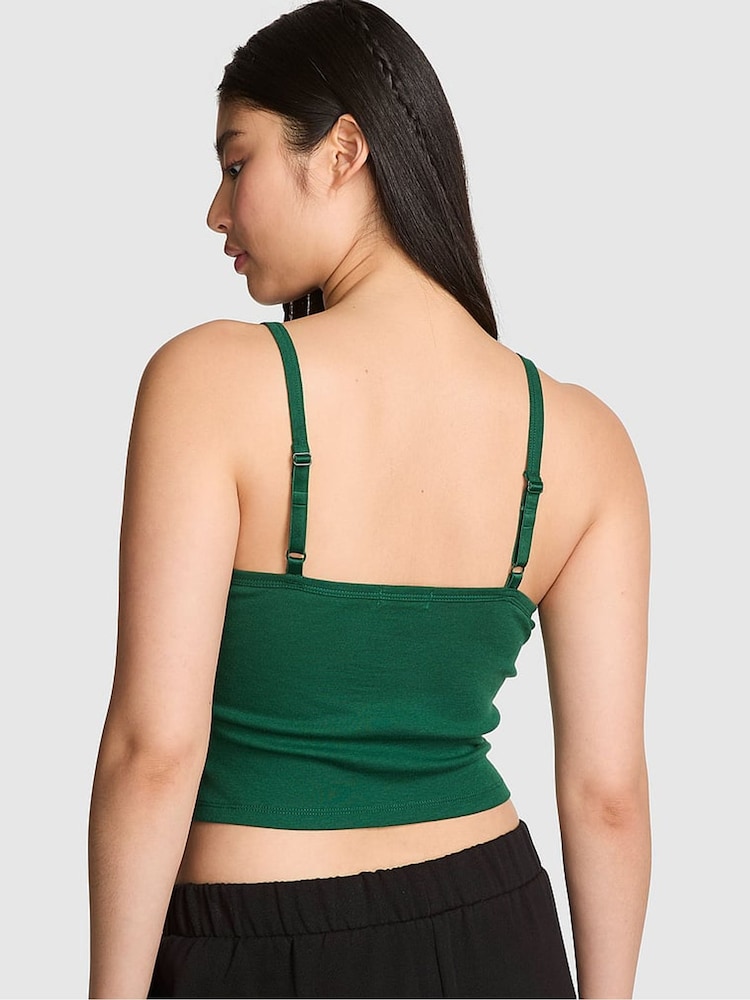 Victoria's Secret PINK Jaguar Green Pyjama Cami Top - Image 2 of 2