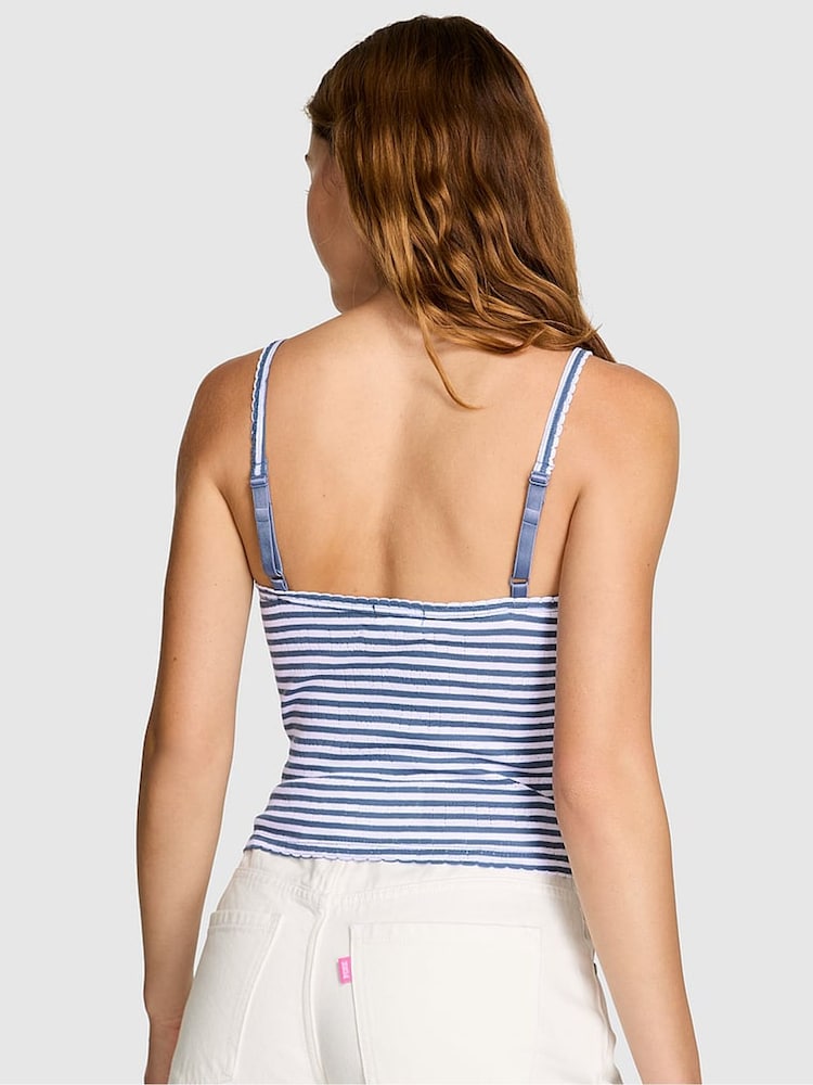Victoria's Secret PINK Dusty Iris Blue Pyjama Cami Top - Image 2 of 2