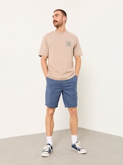 Albastru deschis - FatFace Pull On Garment Dye Utility Shorts - Imaginea 3 din 7