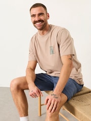 Albastru deschis - FatFace Pull On Garment Dye Utility Shorts - Imaginea 6 din 7