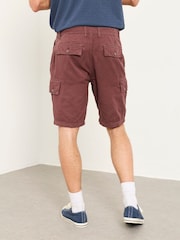 FatFace Brecon Plum Purple Garment Dye Cargo Shorts - Image 2 of 6