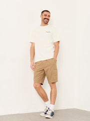 Inchis Natural - FatFace Pull On Garment Dye Utility Shorts - Imaginea 3 din 6