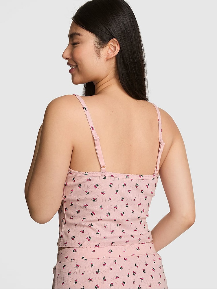 Victoria's Secret PINK Dollhouse Pink Pyjama Cami Top - Image 2 of 2 Victoria's Secret PINK Dollhouse Pink Pyjama Cami Top - Image 2 of 2