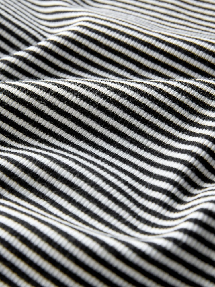 The Set Black/White/Stripe/Grey 4 Pack Ribbed Short Sleeve T-Shirts - Image 13 of 13
