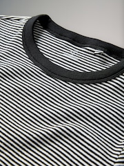 The Set Black/White/Grey/Stripe 4 Pack Rib Contrast Long Sleeve T-Shirts - Image 6 of 7