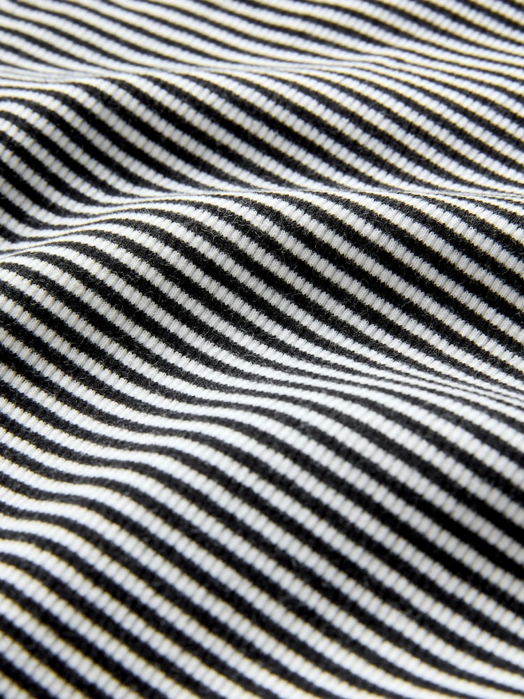 The Set Black/White/Grey/Stripe 4 Pack Rib Contrast Long Sleeve T-Shirts - Image 7 of 7