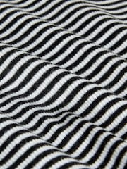 The Set Black/White/Grey/Stripe 4 Pack V-Neck Ribbed Long Sleeve T-Shirts - Image 11 of 12