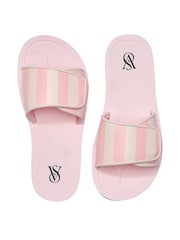 Victoria's Secret Heritage Stripe Pink Sandals - Image 1 of 2