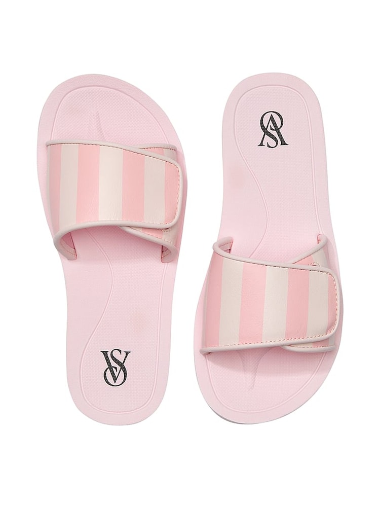 Victoria's Secret Heritage Stripe Pink Sandals - Image 1 of 2