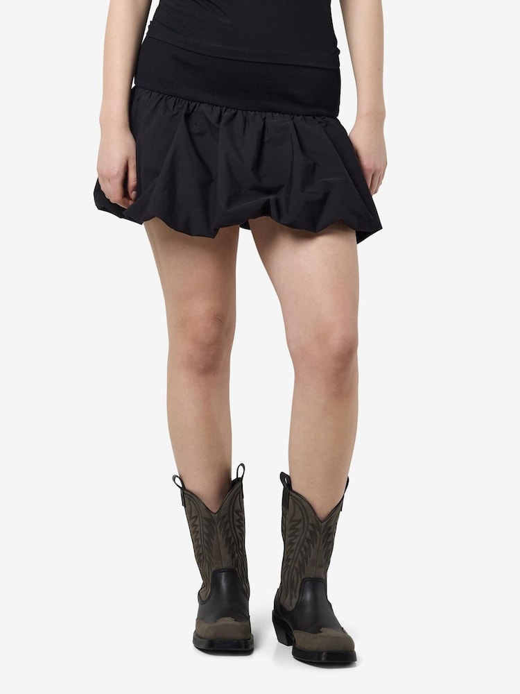 NOISY MAY Black Balloon Bubble Mini Skirt - Image 1 of 4