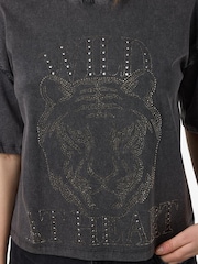 NOISY MAY Grey Embellished Graphic Print T-Shirt - Image 5 of 5