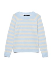 VERO MODA Blue Round Neck Soft Touch Knitted Jumper - Image 2 of 2