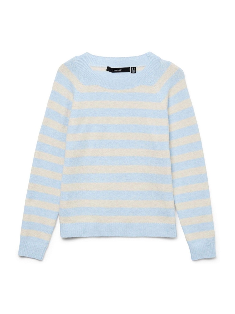 VERO MODA Blue Round Neck Soft Touch Knitted Jumper - Image 2 of 2