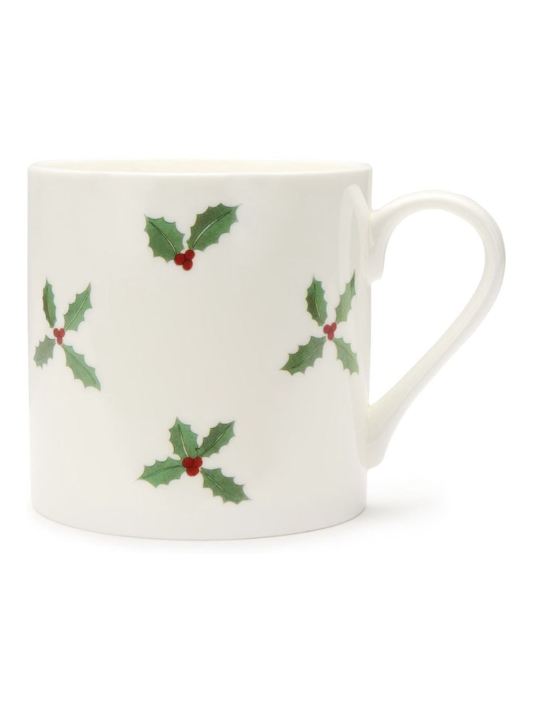 Sophie Allport White Holly & Berry Mug - Image 2 of 2 Sophie Allport White Holly & Berry Mug - Image 2 of 2