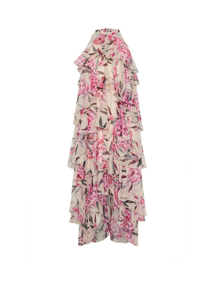 Star by Julien MacDonald Natural Tiered Frill Detail Dress - Image 1 of 1