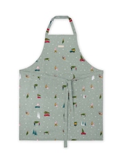 Sophie Allport Teal Blue Home for Christmas Adult Apron - Image 2 of 2