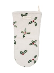 Sophie Allport Natural Holly & Berry Oven Gloves - Image 1 of 1