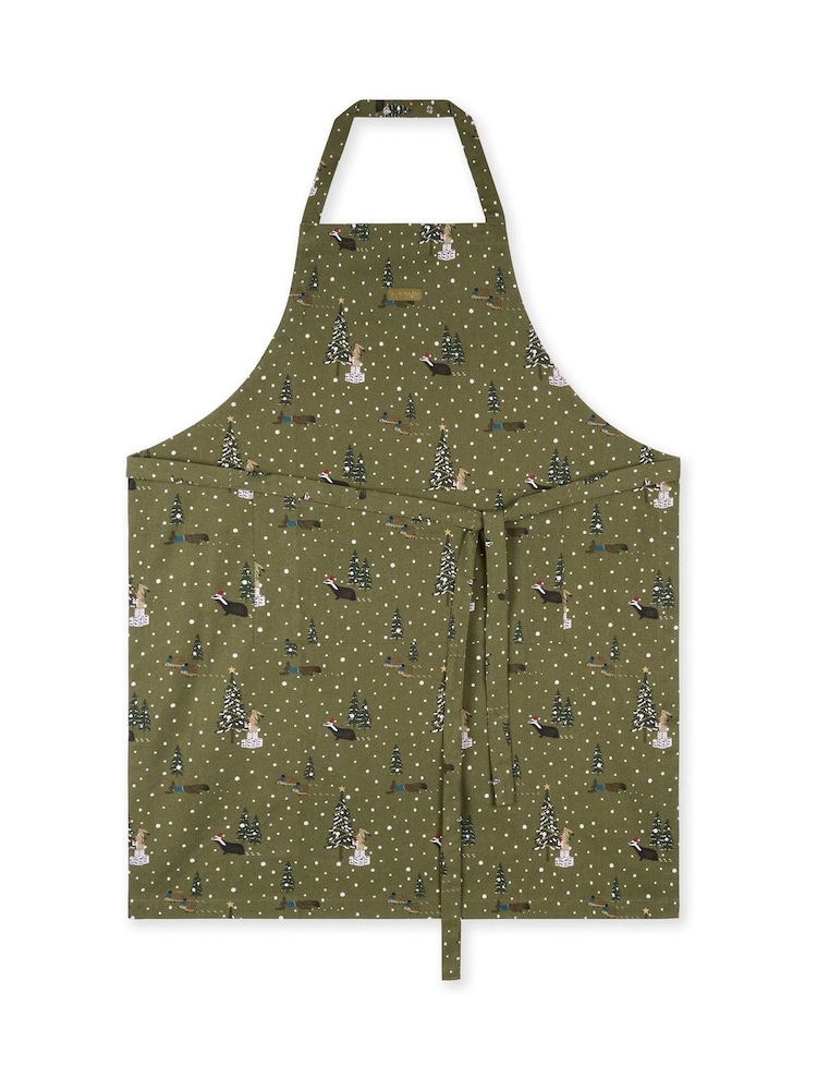 Sophie Allport Forest Green Festive Forest Adult Apron - Image 2 of 2