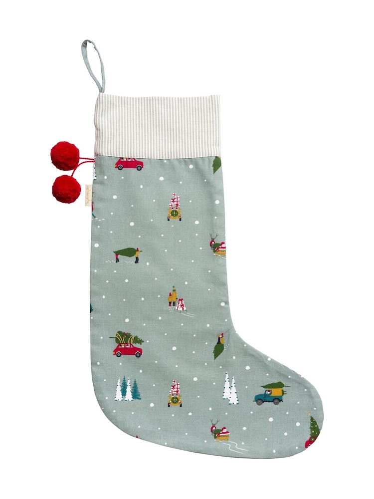 Sophie Allport Teal Blue Home for Christmas Stockings - Image 2 of 2 Sophie Allport Teal Blue Home for Christmas Stockings - Image 2 of 2