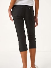 Roman Black Lift Sculpt Shape Cropped Trousers - Image 3 of 5
