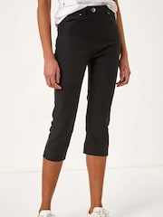 Roman Black Lift Sculpt Shape Cropped Trousers - Image 4 of 5