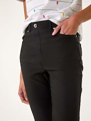 Roman Black Lift Sculpt Shape Cropped Trousers - Image 5 of 5