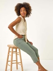 Roman Green Lift Sculpt Shape Cropped Trousers - Image 1 of 5