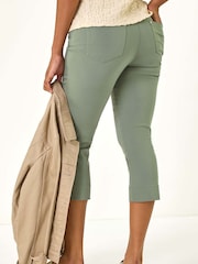 Roman Green Lift Sculpt Shape Cropped Trousers - Image 3 of 5