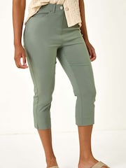 Roman Green Lift Sculpt Shape Cropped Trousers - Image 4 of 5