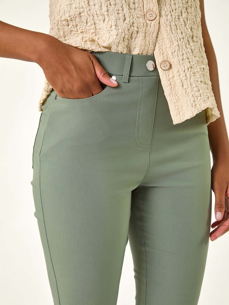 Roman Green Lift Sculpt Shape Cropped Trousers - Image 5 of 5