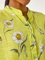 Roman Green Daisy Print V-Neck 100% Cotton Vest - Image 5 of 5