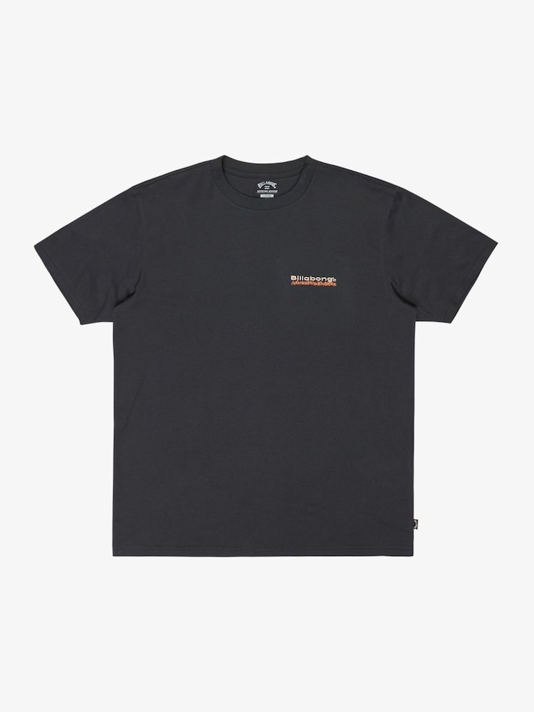 Billabong Blue Tidal Research Short Sleeve Backprint Graphic Logo T-Shirt - Image 1 of 2 Billabong Blue Tidal Research Short Sleeve Backprint Graphic Logo T-Shirt - Image 1 of 2