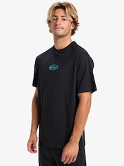 Quiksilver Black Welcome All Short Sleeve Front Graphic Print Logo T-Shirt - Image 2 of 7