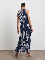 Joanna Hope Blue Pleated Dress - Image 2 of 4