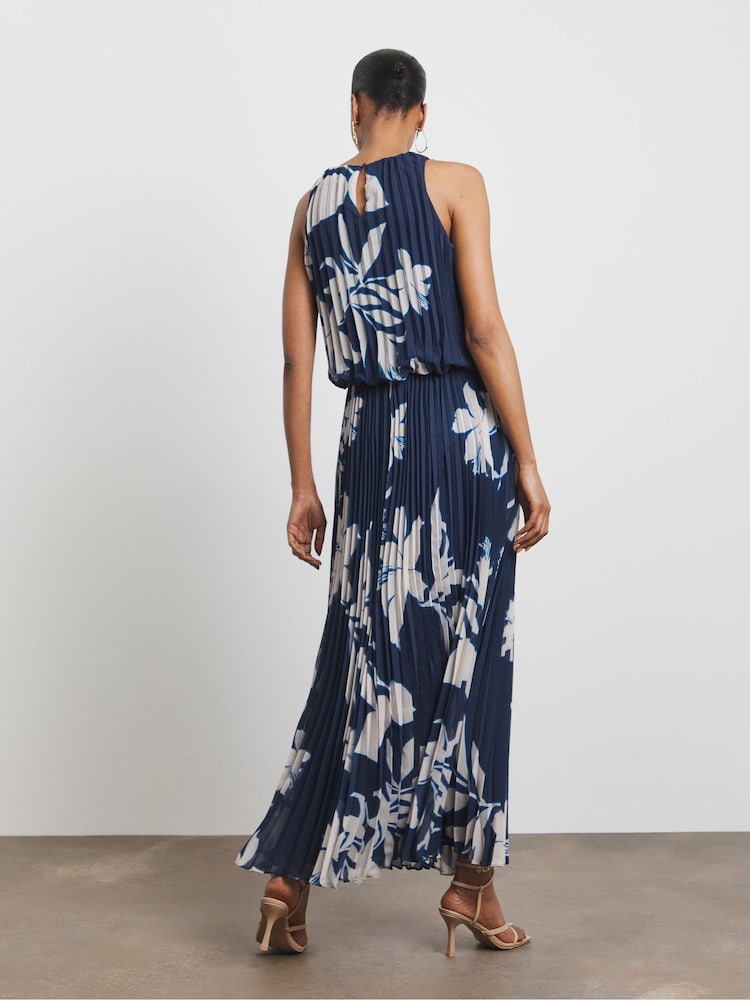 Joanna Hope Blue Pleated Dress - Image 2 of 4