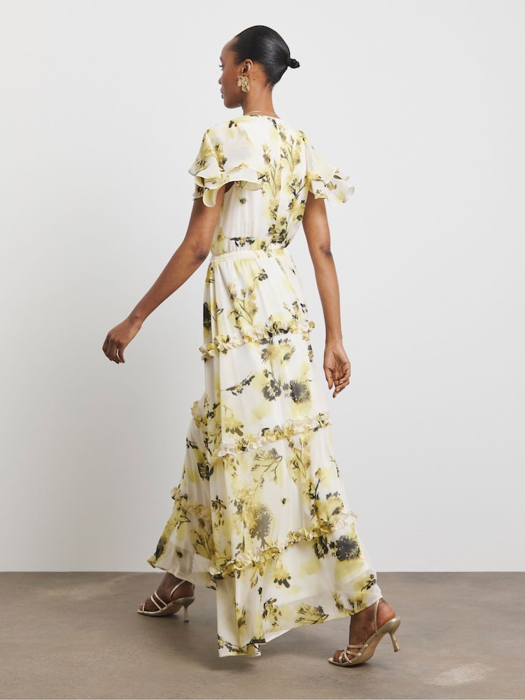 Joanna Hope Natural Ruffle Sleeve Dress - Image 2 of 4