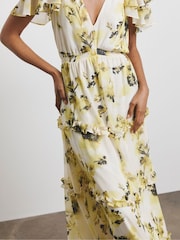 Joanna Hope Natural Ruffle Sleeve Dress - Image 3 of 4