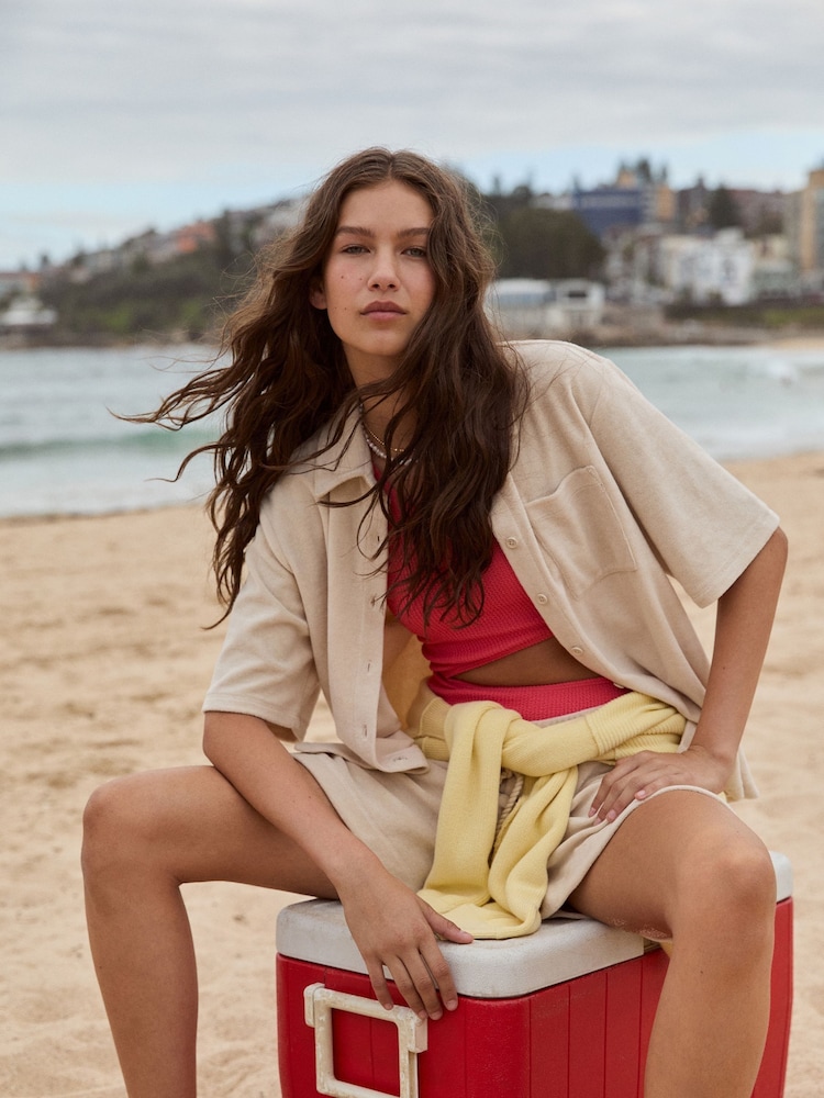Hush Natural Towelling Shorts - Image 1 of 6
