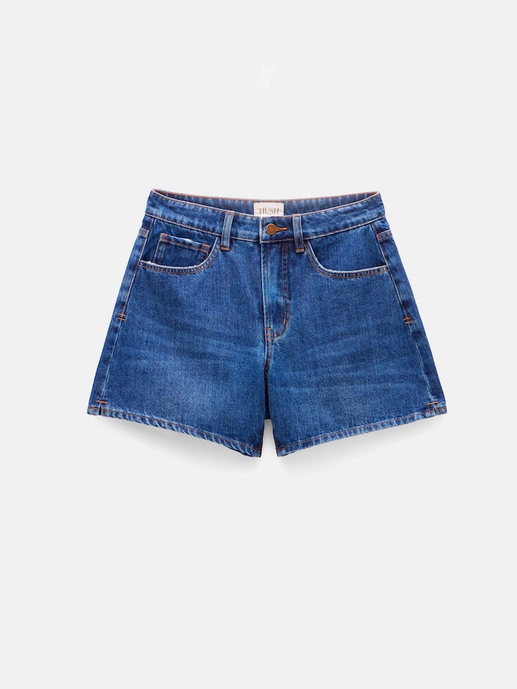 Hush Blue Essential Denim 100% Cotton Shorts - Image 5 of 5